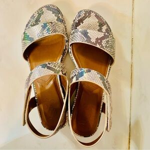 Franco Sarto Snakeskin Patterned Sandals